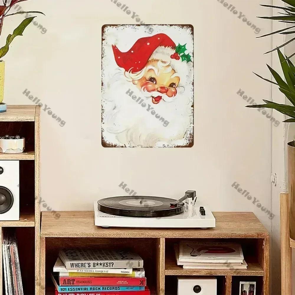 Multi-Purpose Home Decor: Durable and Adaptable. The Santa Metal Sign. A Decor Gem for Cafes, Farmhouses, and Home Walls.