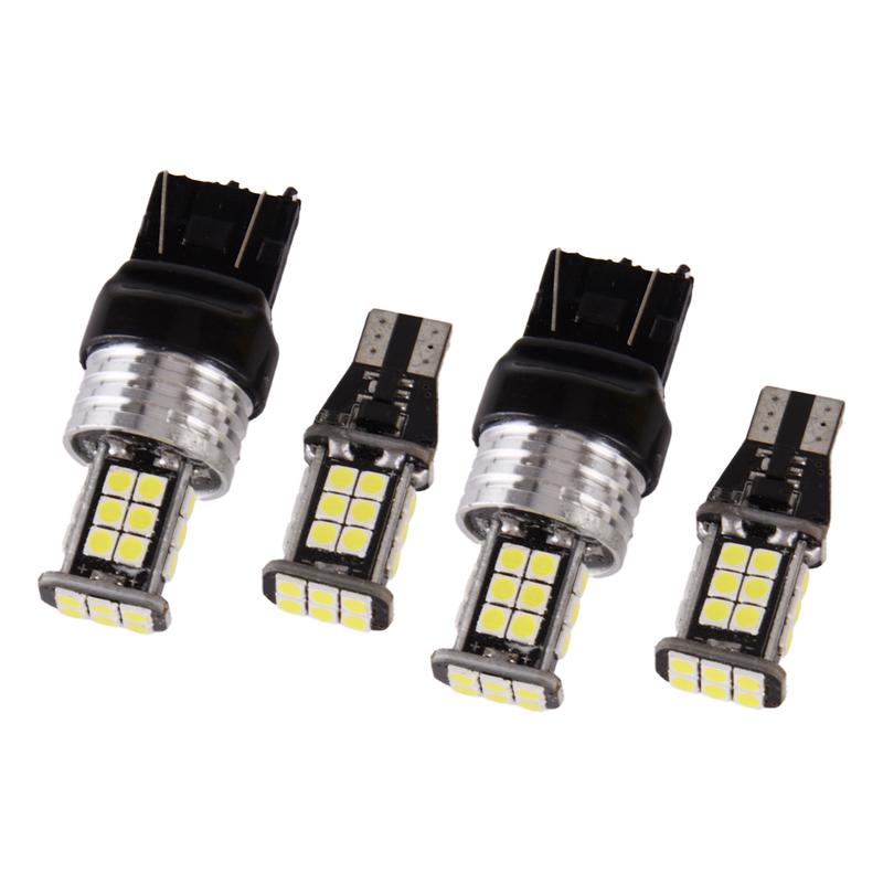 

7443+T15 4pcs White Rear Tail Backup Reverse Light Lamp LED Bulb 7443+921 Fit for Jeep Grand Cherokee 2011 2012 2013 2014-