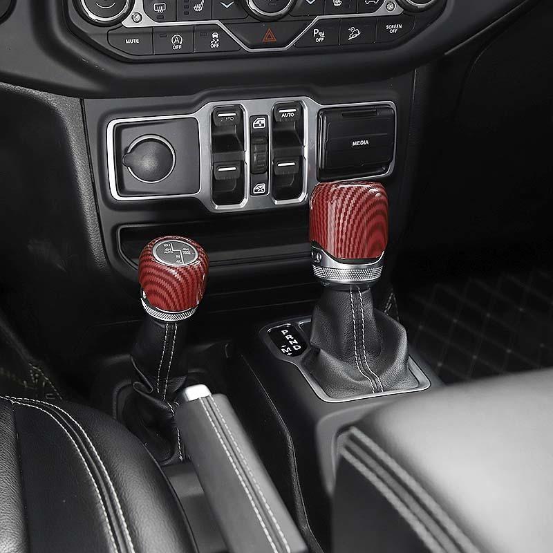 Car 4WD Gear Head Decoration Cover Stickers For Jeep Wrangler JL for JT Gladiator 2018 Up ABS Interior Accessories