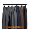 Woodpecker Men's Elastic Waist Wool Trousers - Loose Wide-Leg Casual Pants for Spring & Autumn