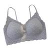 Cute Push Up Bralette Small Chest Thin Padded Wirefree Sexy V Neck Lace Trim Daily Wear