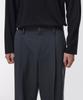 Musinsa Standard Narrow Belt One-Pleat Wide Slacks [Iron Gray]