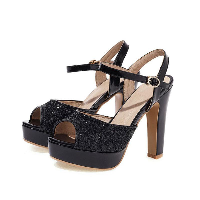 Nightclub Shuitai European and American High-heeled  Shoes Large Size Summer Fish Mouth Sandals