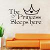 Princess Sleeps Here - Wall Say Quote Word Lettering Art Vinyl Sticker Decal Home Decor Words