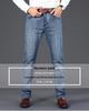 LEE Męskie Jeansy Jesienne Elastyczne Slim Fit Koreański Styl Casual Luźne