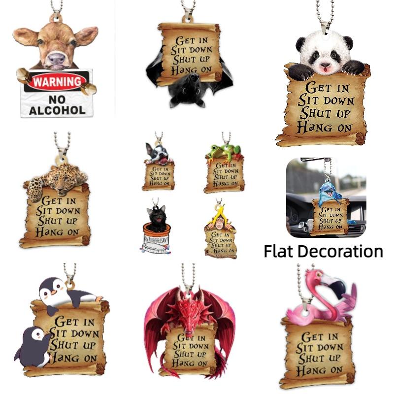 Dolphin Car Rearview Mirror Accessory Christmas Tree Decoration Hanging Ornament Home Decor Gift Acrylic Material