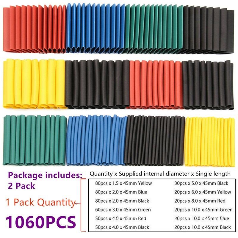 127/328/800pcs Heat Shrink Tubing Wrapping kit 2:1 Shrinkable Wire Shrinking Wrap Tubing Wire Connect Cover Protection Sleeving