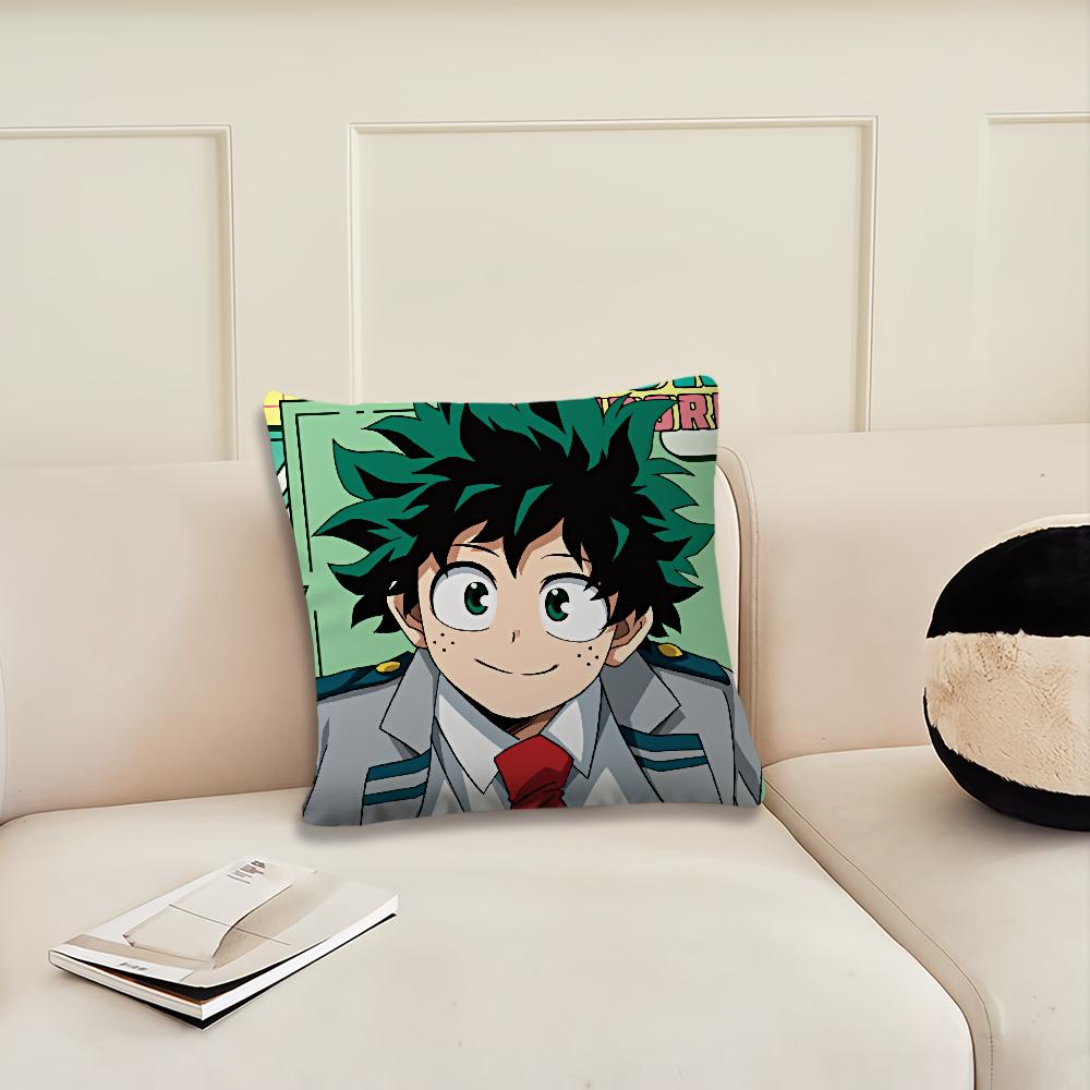Anime M-My H-Hero Academia Izuku Midoriya Cushion Cover Living Room Headboard Office Bedroom Cushion Sofa Nap Time Pillow Case