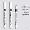 Black Acrylic Marker & Watercolor Brush Pen for Elementary Art - Washable & Layerable Colors for Kindergarten Drawing