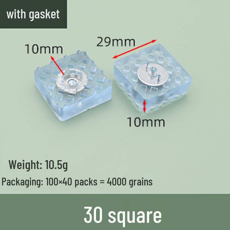 Transparent Anti-Slip Furniture Leg Pads, Heightening Round Moisture-Proof Foot Protectors for Chairs, Tables, Sofas