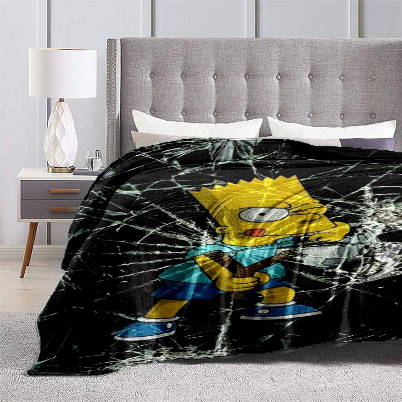 Simpsons 20Th Anniversary Print Blanket Soft And Comfortable Sofa Blanket Office Rest Blanket Digital Printing Sheet