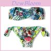 Exquisites tropisches Bikini-Set mit grünem Blätterprint für stilvolle Sommerbademode