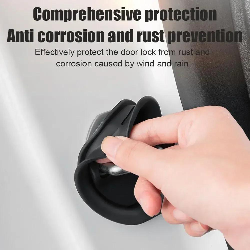 Door Shock Absorber Pad For Tesla Model 3 Y X S Highland 2025 2025 Flexible Lock Protector Silicone Auto Door Lock Latches Cover