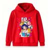 Kids Boys Girls Hoodie Cartoon Music Idol Group Print Long Sleeve Pullover Hooded Sweatshirt Casual Streetwear For Children Hip Hop Style Top