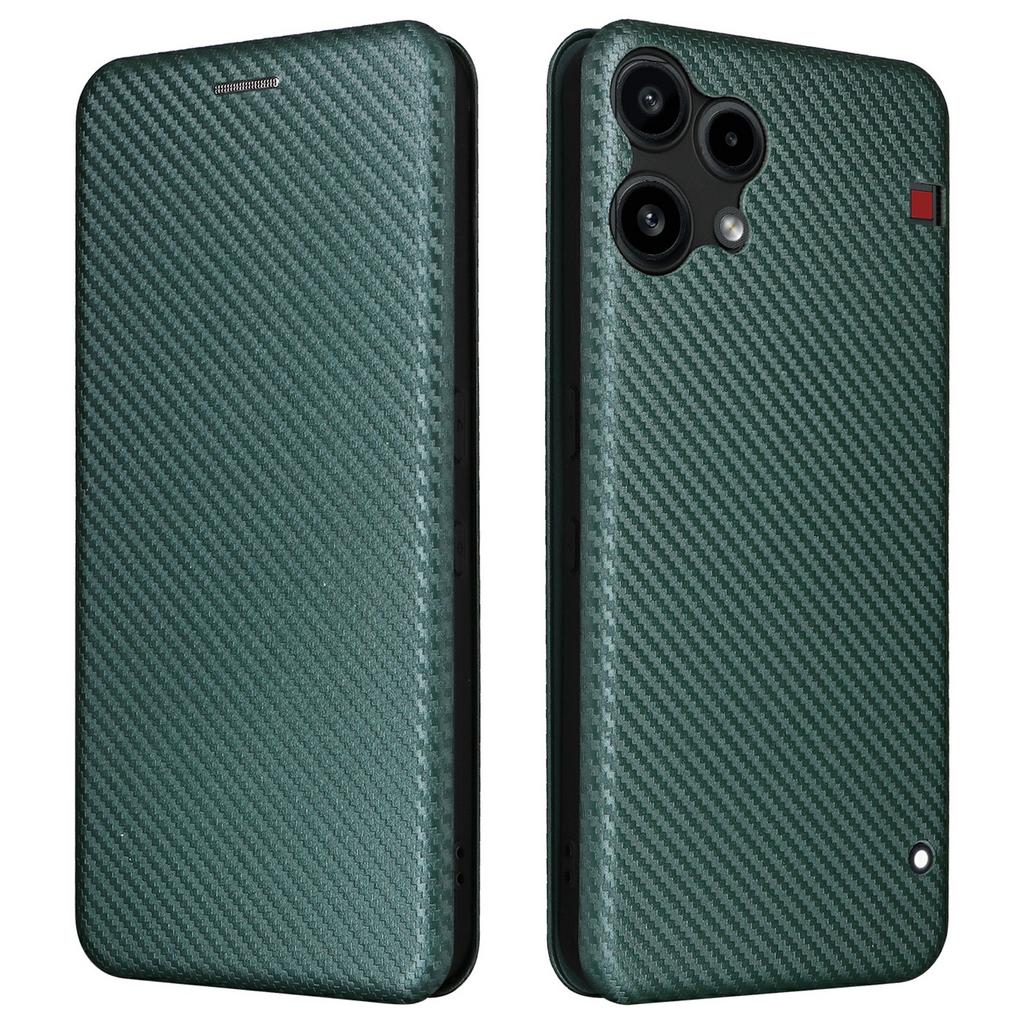 For Nothing Phone (3a) Lite 5G Case Carbon Fiber Texture Drop-Proof PU Leather Phone Cover