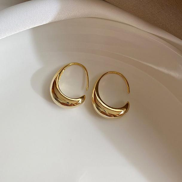 PONYKISS S Sterling Silver Line Hook Stud Earrings For Women Party Classic Fine  Minimalist Accessories