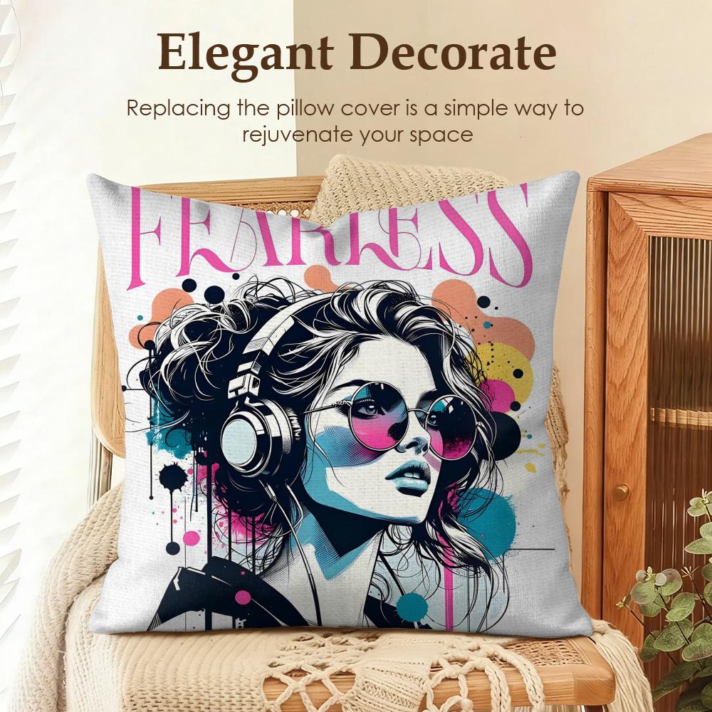 Day of the Dead Skeletons Cushion Cover Natural Linen Organic Fabric DoubleSided Printing Sofa Home Decor Gift Pillow Case