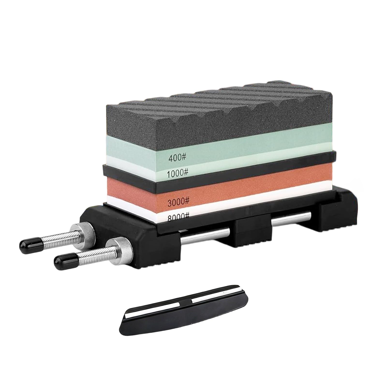 Sharpening Stone Knife Sharpening Stones sharpening stones with stainless steel flattening and angle fixing Ideal for sharpening Set #400, #1000, синий