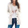 Autumn/Winter 2025 Women's V-neck Long Sleeve Knitted Cardigan Sweater - European and American Style.
