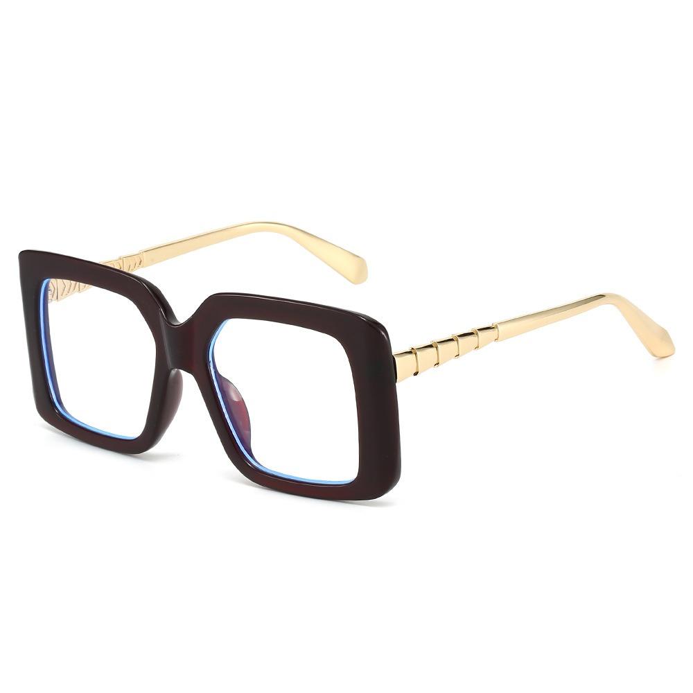 JYL Oversized Square Sunglasses UV400 Gradient Green-Yellow Unisex Punk / 3244