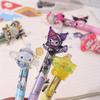 36Pcs HelloKitty Sanrio Cartoon Happy Family Acrylic Patch Press ST Head Quick Dry Neutral Pen Girl High Appearance Signing Pen 0.5mm Black, My Melody