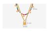 Dopamine Beaded Round Pendant Necklace: Titanium Steel Temperament Lock Chain