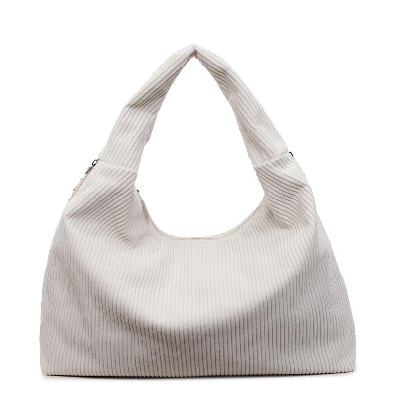 Вельветовая просторная сумка-тоут Женская повседневная сумка через плечо большой вместимости