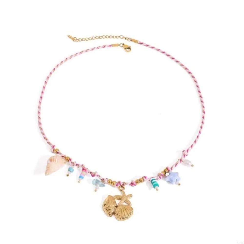 Fish/Shell/ Starfish Pendant Necklace Bohemia Clavicle Chain Ethnic Style Choker Necklace  Holiday