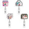 Medical Shake-Shake Flowing Acrylic Badge Holder ID Card Holder Badge Reel Gift for Nurses Doctor Work Badge Holder