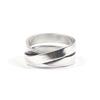 SEWNSWEN SILVER CROSS BANDAGE RING