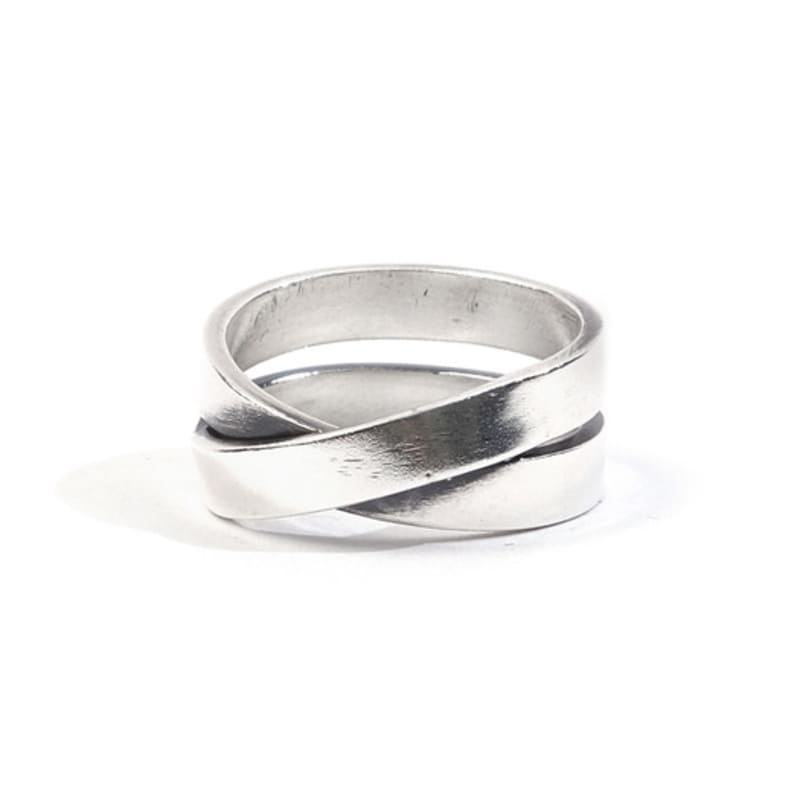 SEWNSWEN SILVER CROSS BANDAGE RING