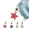 Stylish Alloy Resin Key Ring Star Charm Keychain With Delicate Striped Decoration Accent For Purse Backpacks Camera