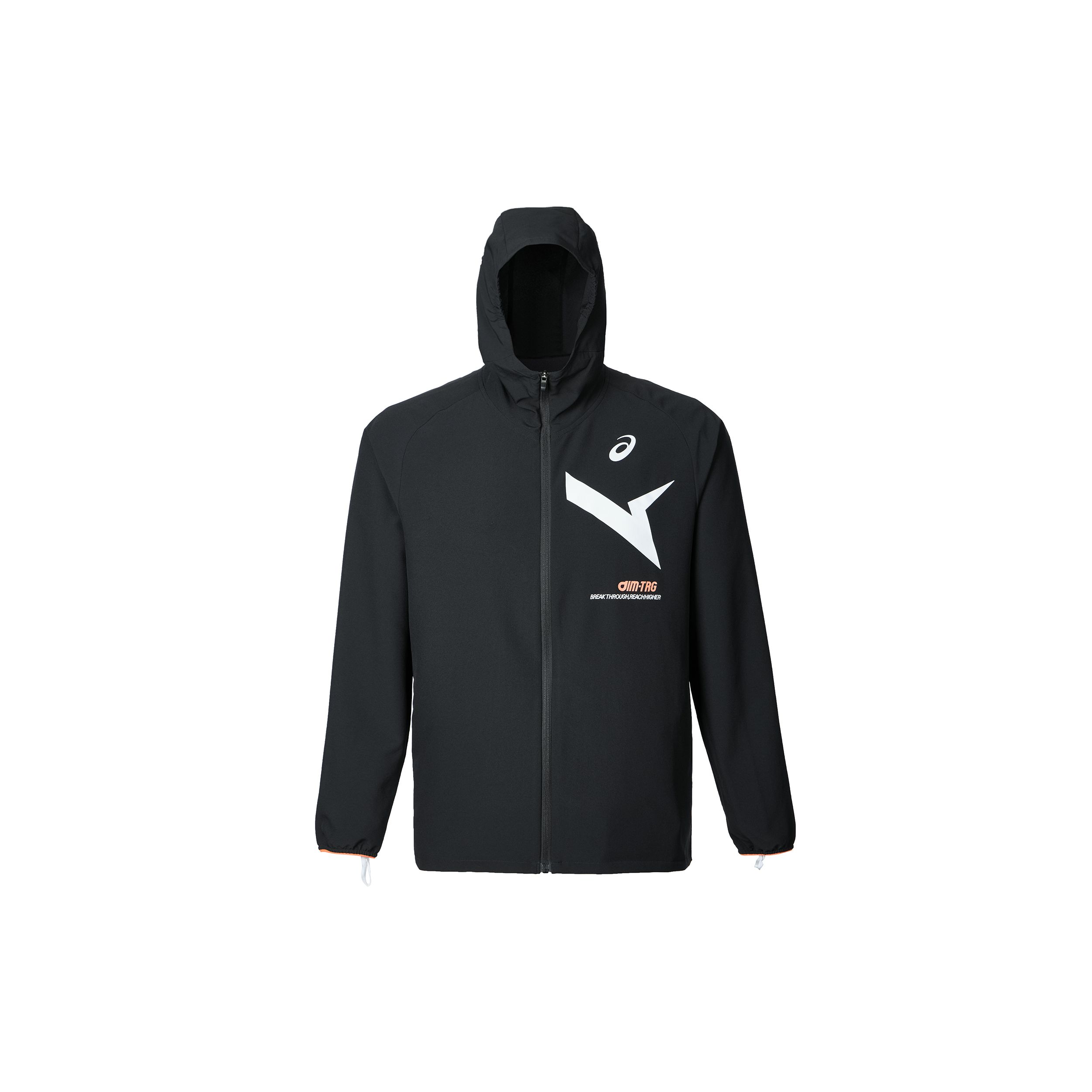 Asics Patterned Print Zip-Up Hooded Jacket