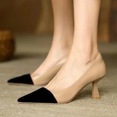 2024 Módní dámské boty Dámské boty s hlubokým výkrojem Sexy špičaté boty na vysokém podpatku Zapatos De Mujer