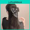 Satin Bow Hair Accessory With Handcrafted Design And Rhinestones For Womens Fashion