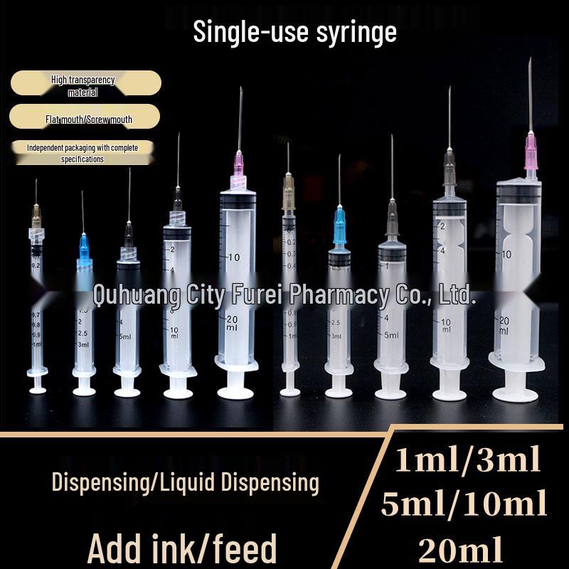 Disposable Syringes with Luer Needle: 1ml, 3ml, 5ml, 10ml, 20ml