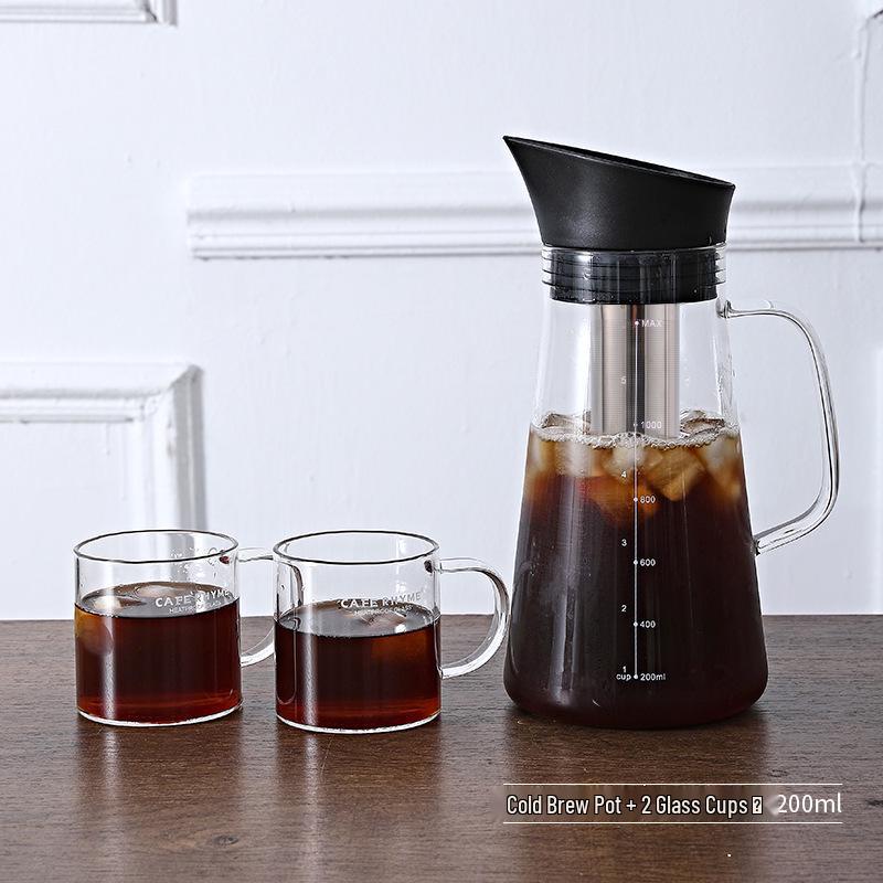 Glass Cold Brew Coffee & Tea Pot - Perfect for Iced Coffee, Juice, and Fruit Infusions