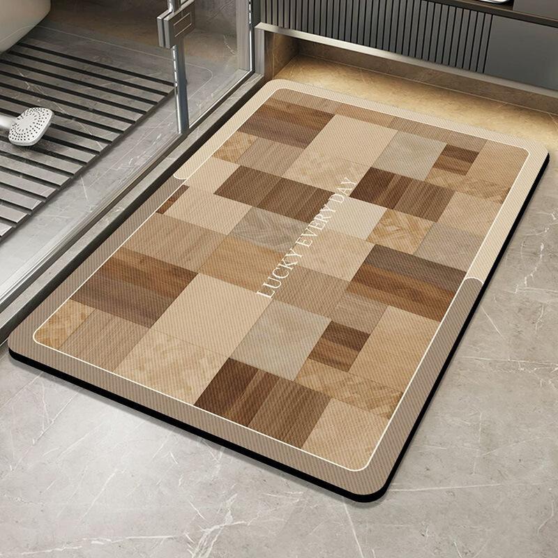 Modern Simple Diatom Mud Floor Mat Bathroom Water-Absorbing, Non-Slip And Dirt-Resistant Floor Mat Bathroom Easy To Take Care Of Quick-Drying Floor