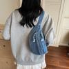 Denim Chest Bag Women's Lightweight Commuter Shoulder Bag