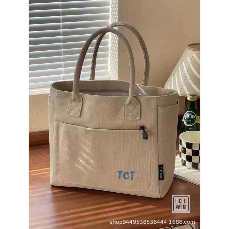 Canvas Bag Versatile Simple Large Capacity Shoulder Bag Women Senior Sense Commuter Tote Bag Student Class Backpack Women