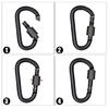 D Rings Buckle Keyring Camping Mountain Hanging Buckle Snap Hook Travel Outdoor