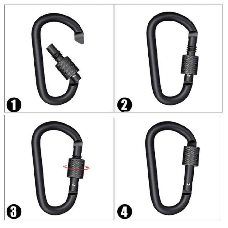 D Rings Buckle Keyring Camping Mountain Hanging Buckle Snap Hook Travel Outdoor