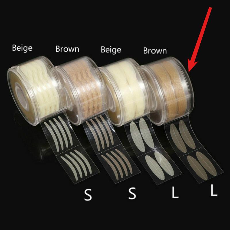2 Rolls Make Up Transparent Beige Eyelid Large Eyes Decoration Strong Sticky Eyelid Paste Double Eyelid Tape