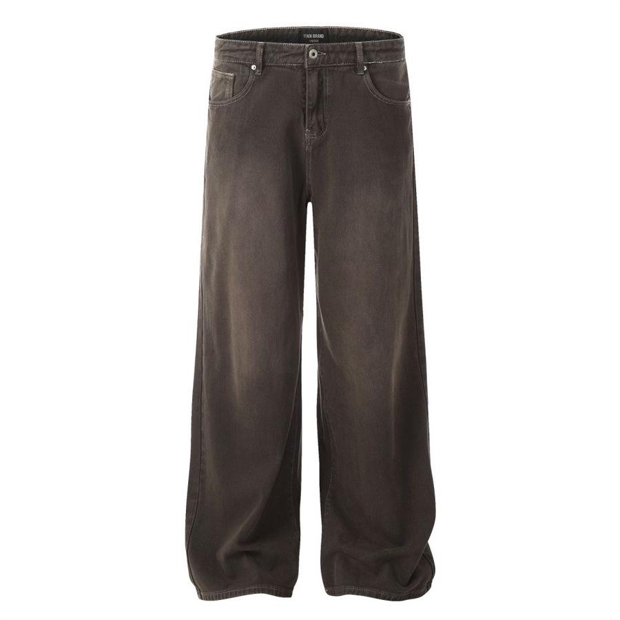 

Винтажные коричневые свободные джинсы с широкими штанинами для мальчиков и девочек 3X Large