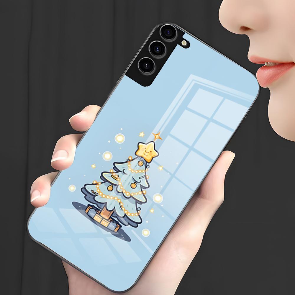 Merry Christmas Tree Phone Case For Samsung S26 S25 Plus S20 S20 Plus S22 Ultra S23 FE S21 Plus S21 Ultra Glass Cover