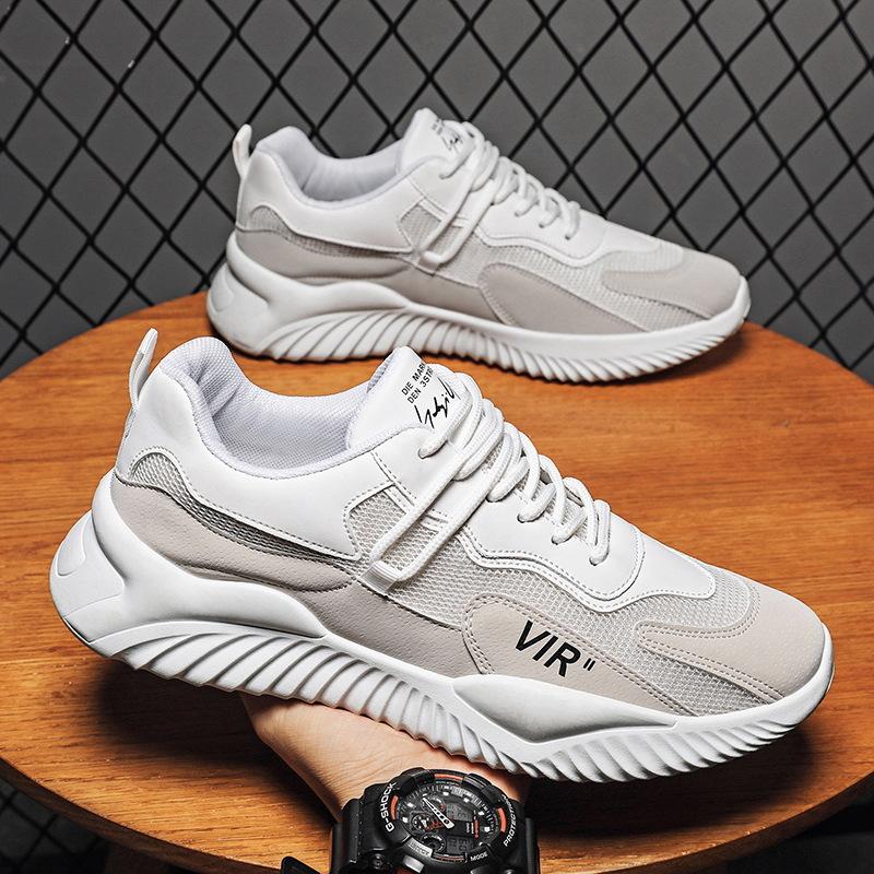

Men s shoes 2025 new spring sports shoes mesh breathable white shoes men s casual running shoes Forrest Gump tide shoes 44