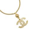 Chanel COCO Mark Necklace Vintage Plated Gold 84.6g Women Used