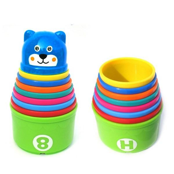 World distribution colorful Gomsuni cup stacking, blue, 1 piece, Korean baby products