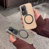 Case for Vivo V30 Pro,V30 Minimal Semi-Transparent Magnetic Casing Raised Electroplated Lens Bezel Anti-Slip Drop Resistant Protective Shell