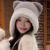 Thick Warm Plush Ear Flap Hat Polyester Winter Warm Hat Thick Cold Proof Hat  Outdoor Use